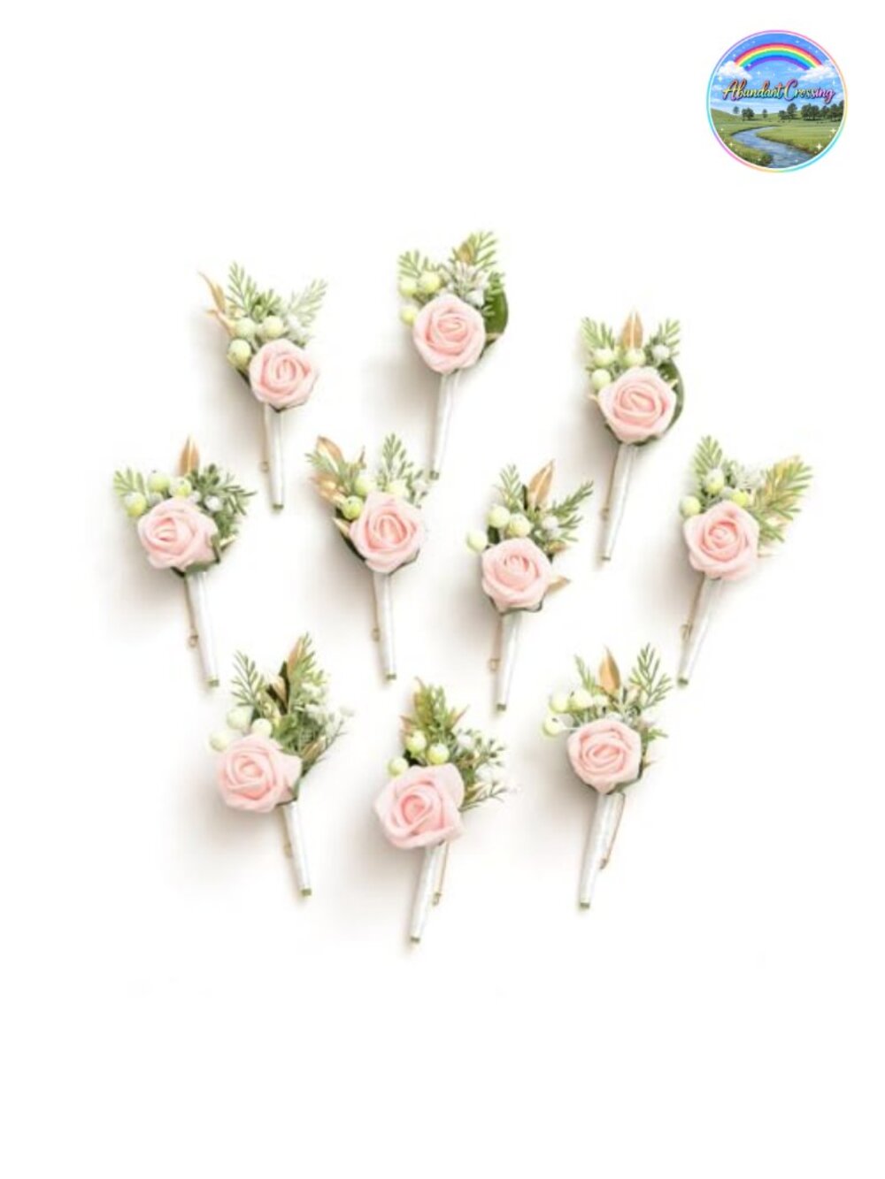 Artificial Flower Boutonniere Set 10pcs for Weddings Proms Homecoming